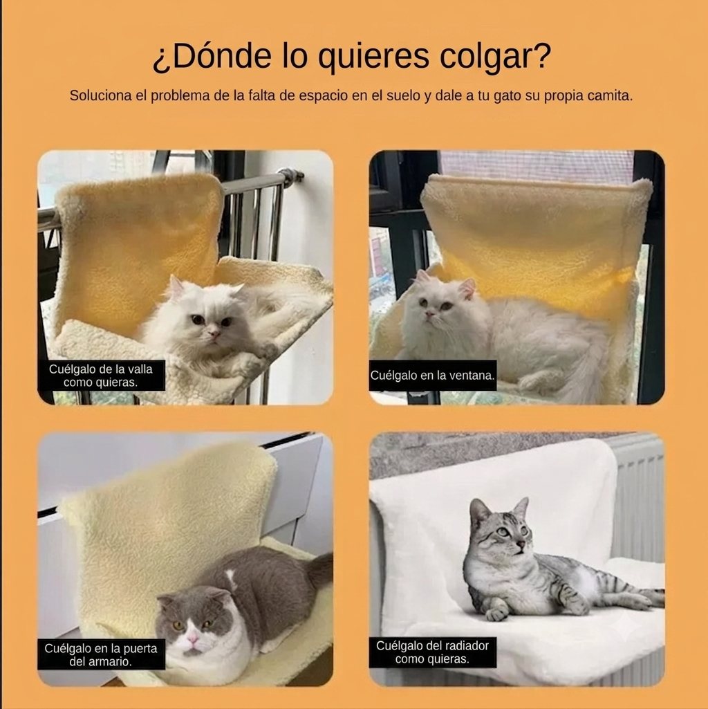 Hamaca mullida para gatos