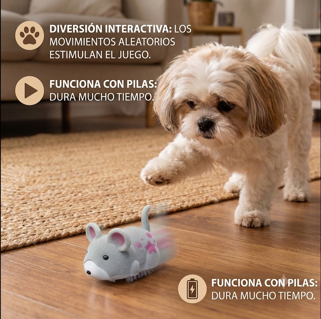 Juguete interactivo para perros con forma de hámster (para interiores)