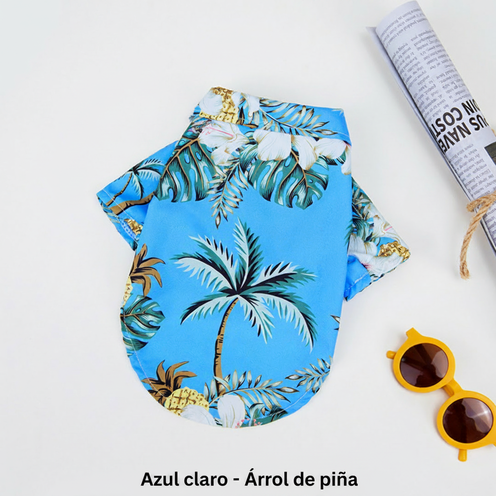 Camisa hawaiana para perros