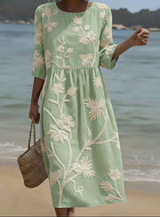 PAIGE™┃Vestido Midi Floral Elegante
