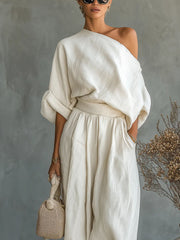 SAVRINA | 2-Piece Set with Off-the-Shoulder Top