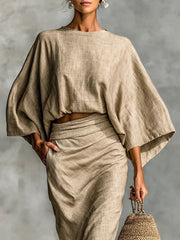 ORISEN | 2-Piece Set with Long-Sleeved Skirt