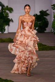 VELISSA™ | Vestido Largo con Volantes y Escote Joya