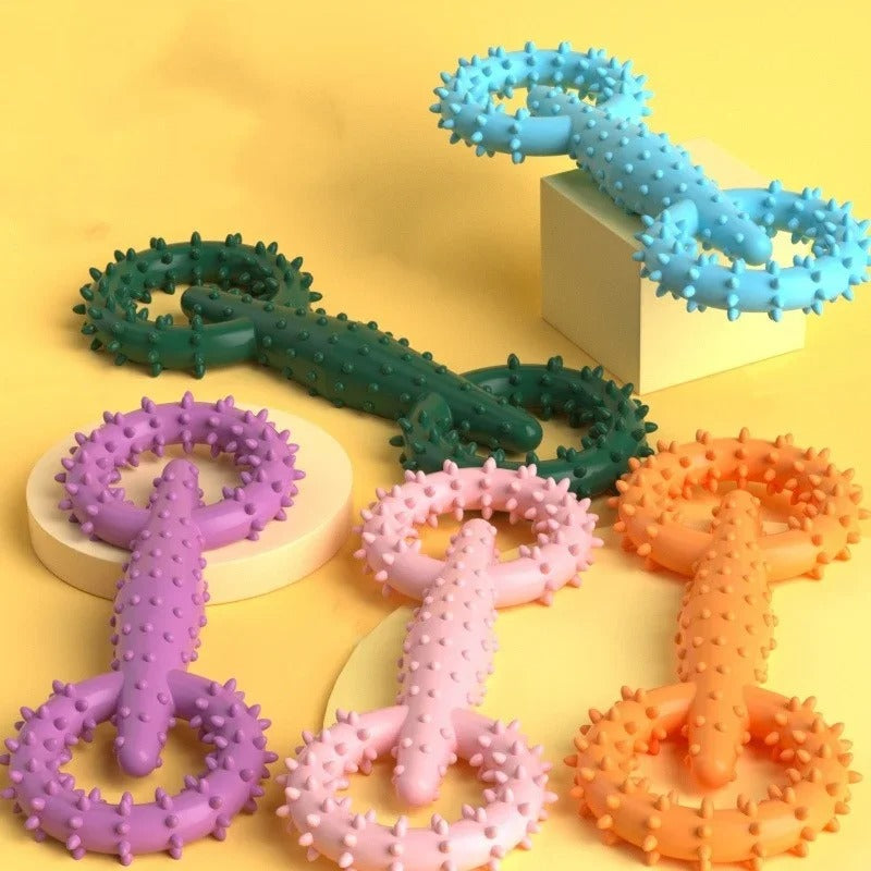 Juguete masticable en forma de anillo para cachorros