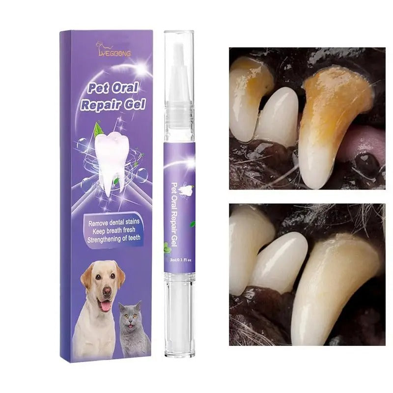 Gel dental para mascotas para la protección y la regeneración, paquete de 2