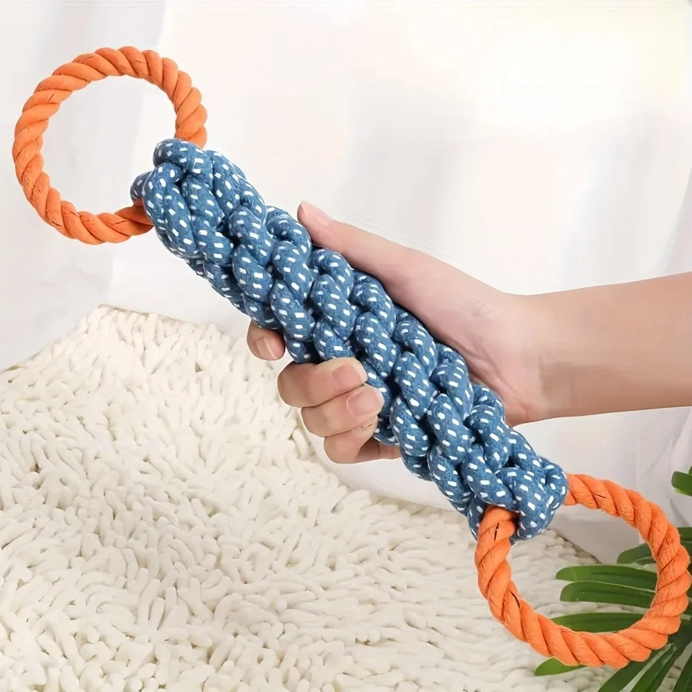 Juguete de cuerda para perros con doble aro