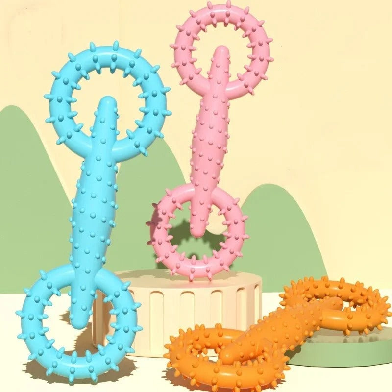 Juguete masticable en forma de anillo para cachorros