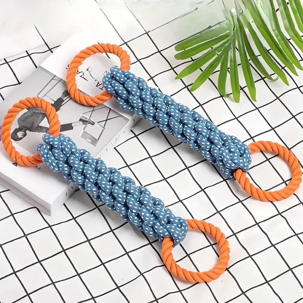 Juguete de cuerda para perros con doble aro