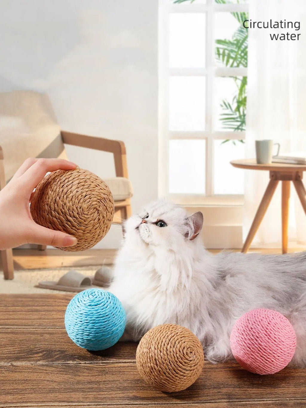 10CM Interaktiver Sisal Katzen Kratzball