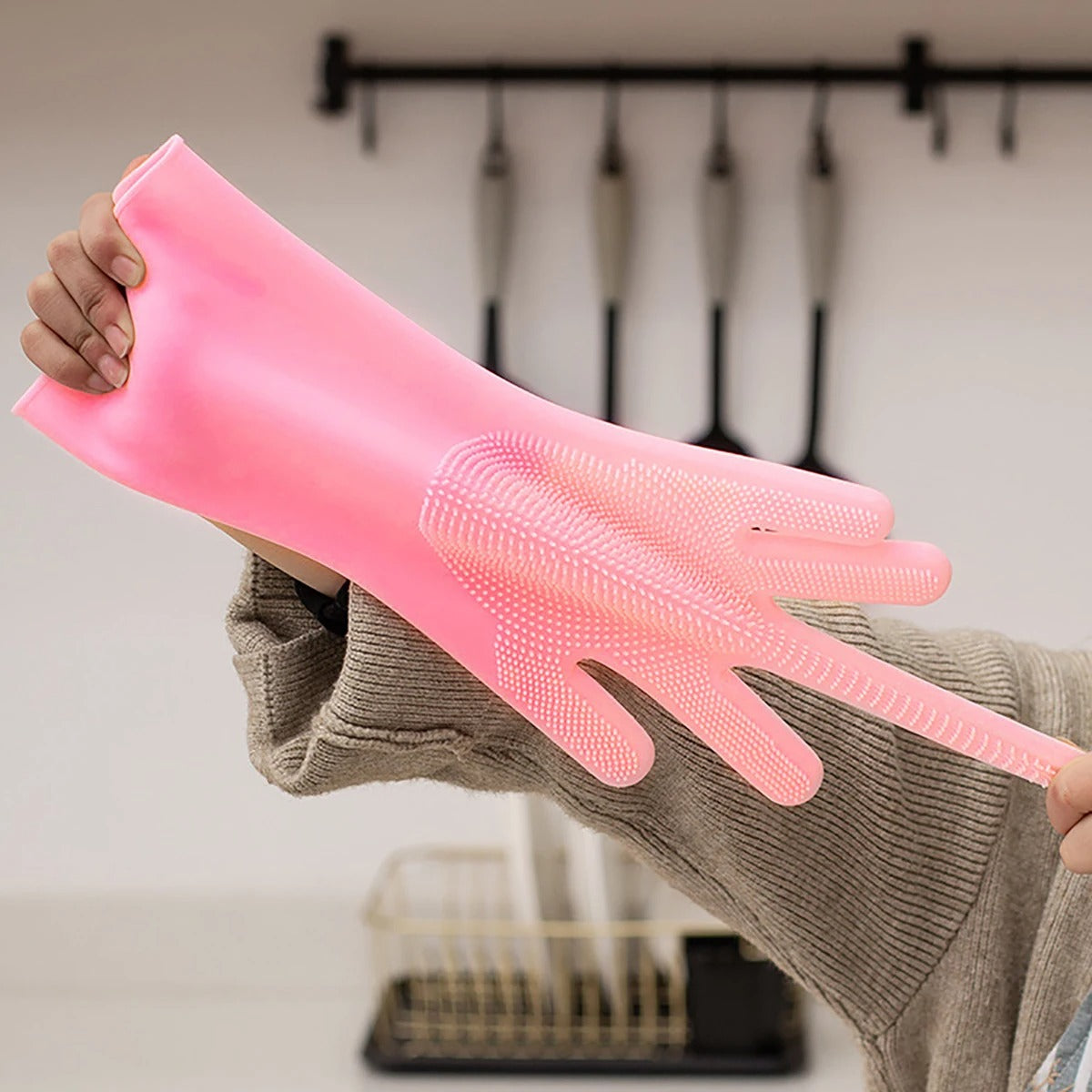 Guantes para el cuidado de mascotas y la limpieza