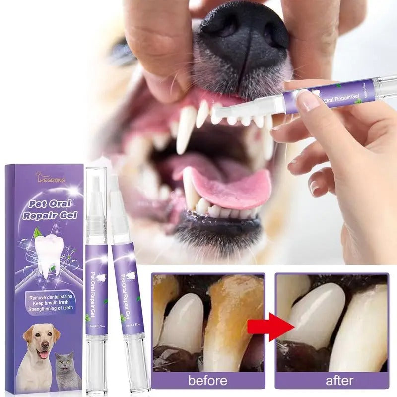Gel dental para mascotas para la protección y la regeneración, paquete de 2