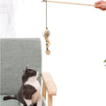 Buntes Zauberstab Katzenspielzeug mit Holzgriff
