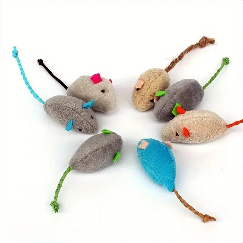 3-teiliges interaktives Plüsch-Ratten-Katzenspielzeug