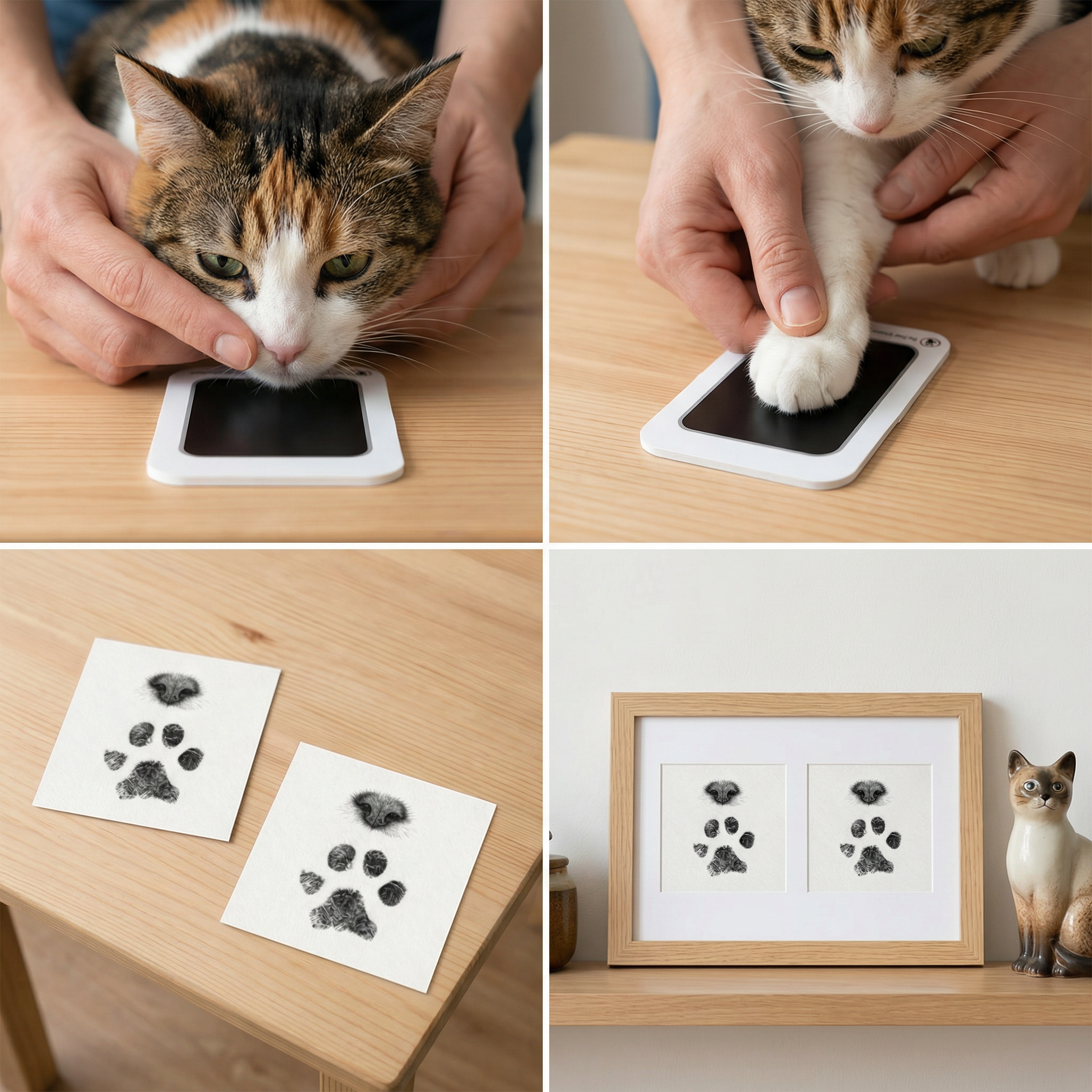 Kit para huellas de patas y nariz de mascotas – Kit de recuerdos DIY para gatos