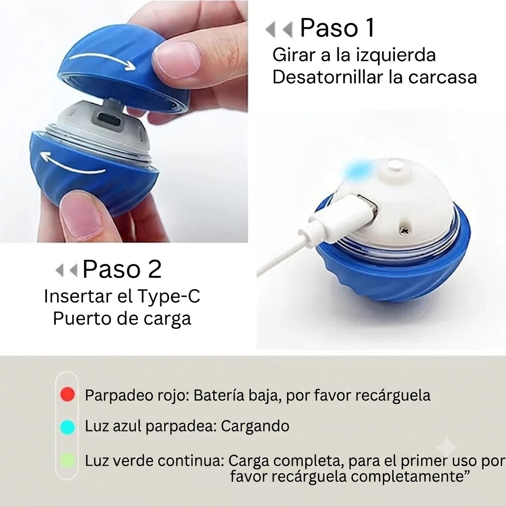 Pelota interactiva que rebota para perros