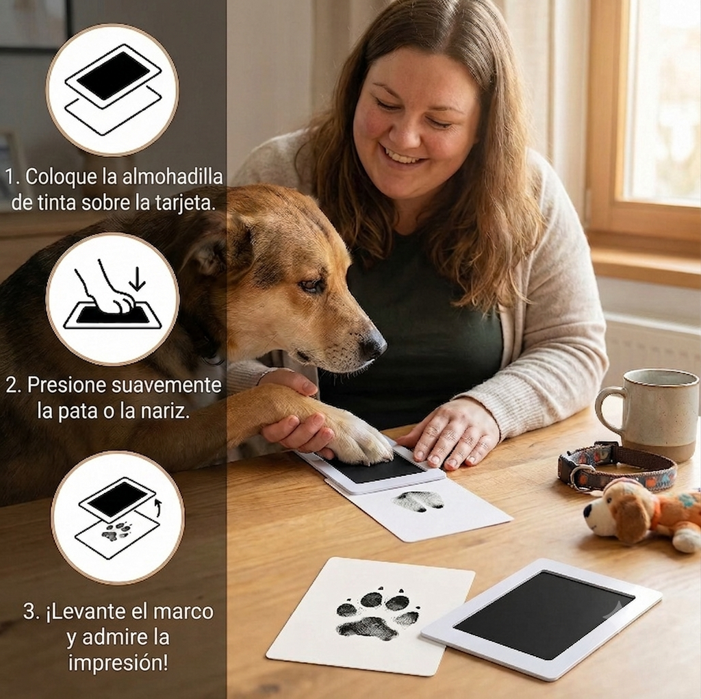 Set para huellas de patas y nariz de mascotas: kit de recuerdos DIY para perros