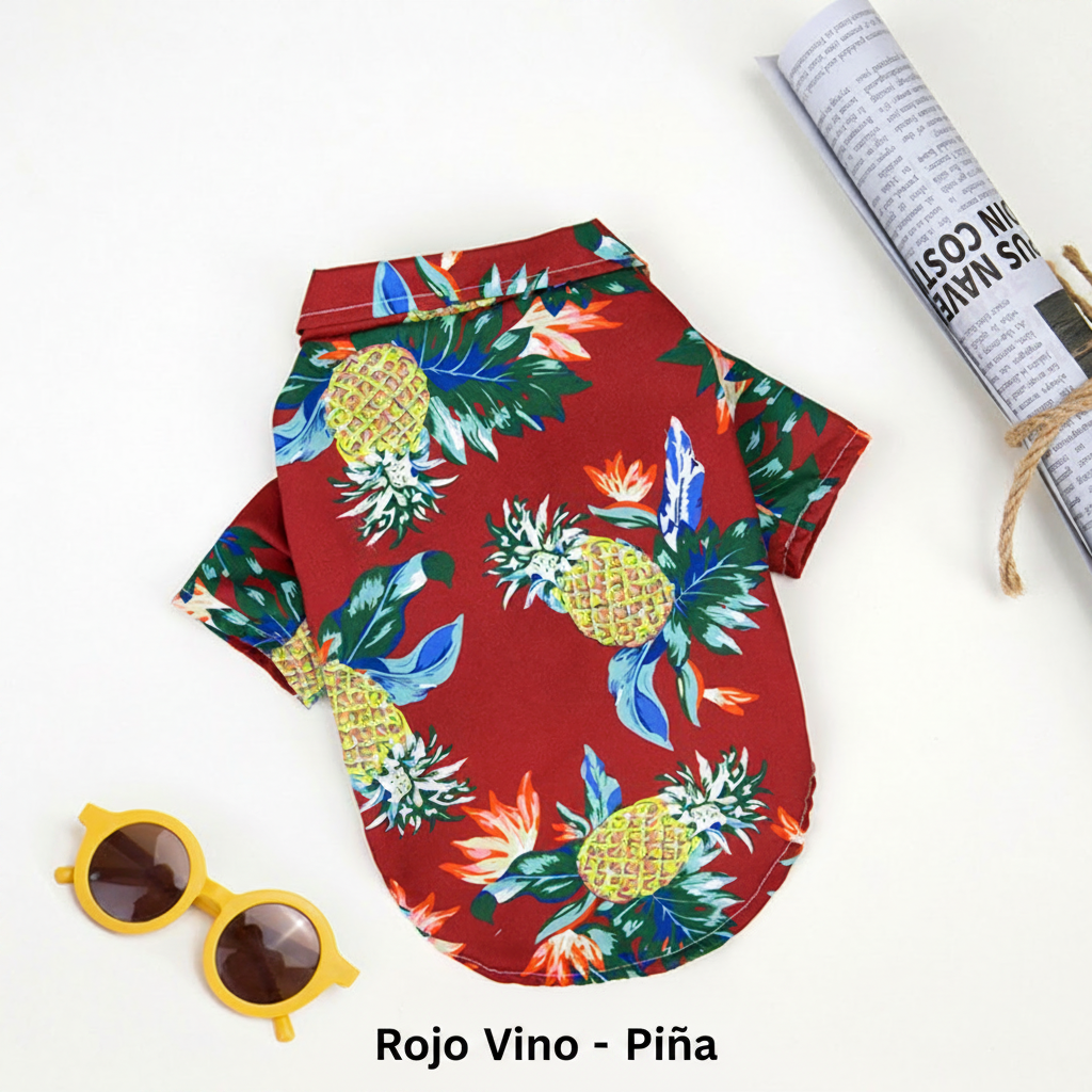 Camisa hawaiana para perros