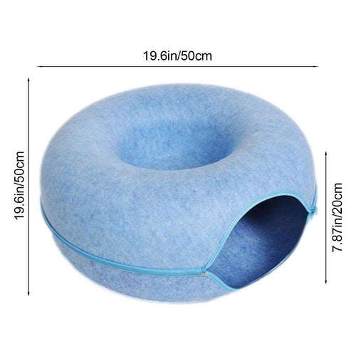 2-in-1 Donut Katzenbett und Höhle