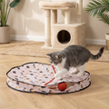 Juego interactivo de escondite con una pelota para gatos